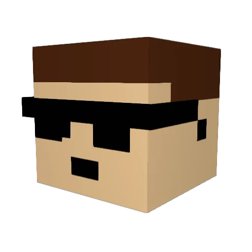 JimmyBadsales Minecraft avatar head, 3D render