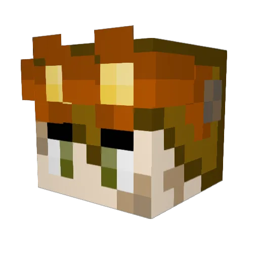 JimmyCrawler Minecraft avatar head, 3D render