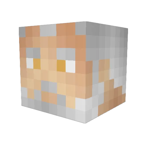 JimmyJIMMEH Minecraft avatar head, 3D render