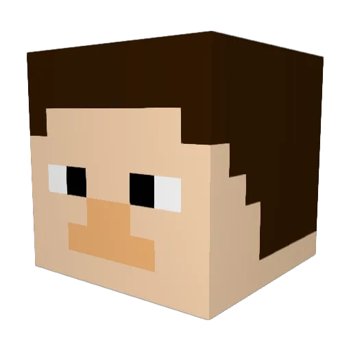 JimmyJamesBee Minecraft avatar head, 3D render
