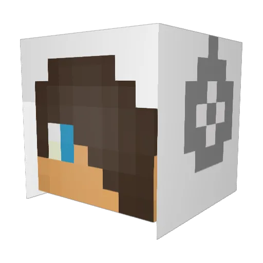 JimmyLongTime Minecraft avatar head, 3D render