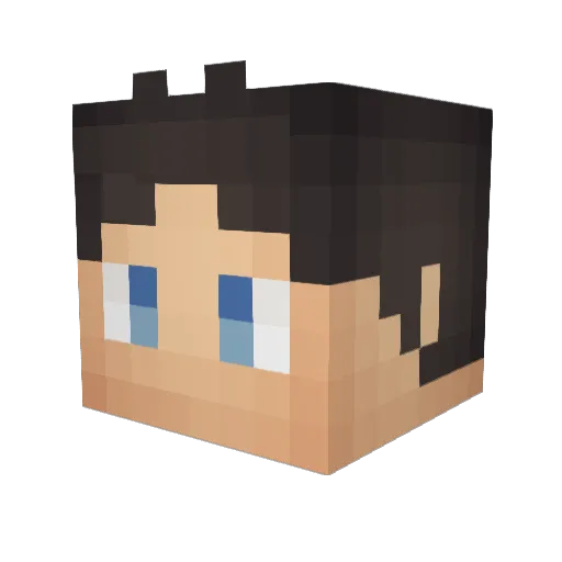JimmyNovak Minecraft avatar head, 3D render