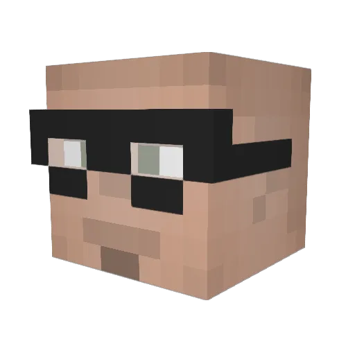 JimmyRadical1 Minecraft avatar head, 3D render