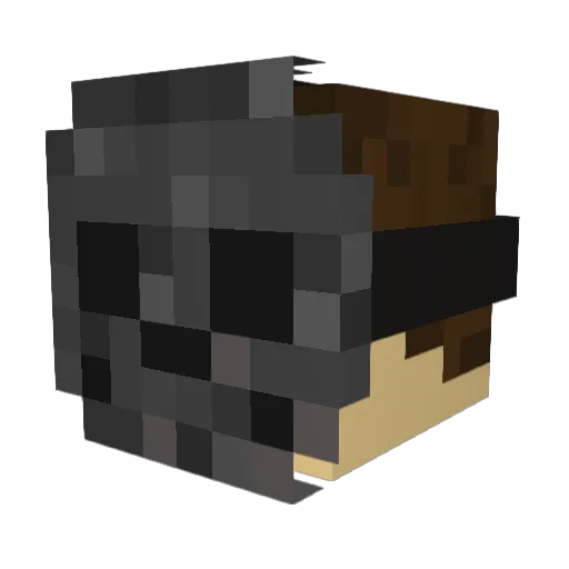 JimmyScotts Minecraft avatar head, 3D render