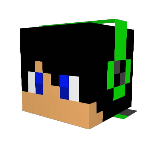 JimmyTheCarrot Minecraft avatar head, 3D render