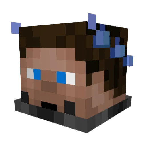 Jimmy_A_Bloom Minecraft avatar head, 3D render
