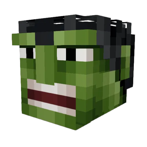 Jimmycek Minecraft avatar head, 3D render