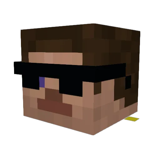 Jimmydanger Minecraft avatar head, 3D render