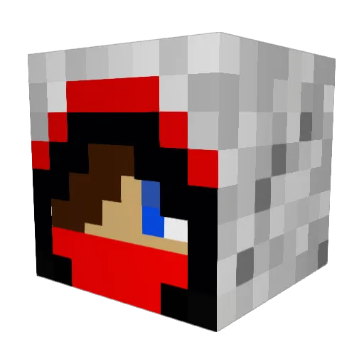 Jimmyender Minecraft avatar head, 3D render