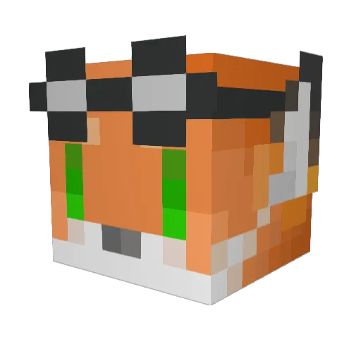 Jimmyonesock Minecraft avatar head, 3D render