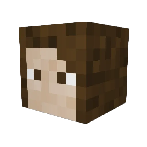 Jimondia Minecraft avatar head, 3D render