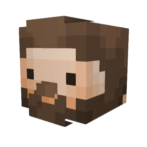 Jimrock9 Minecraft avatar head, 3D render