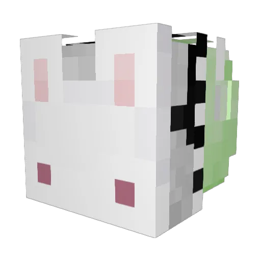 Jimslggf Minecraft avatar head, 3D render