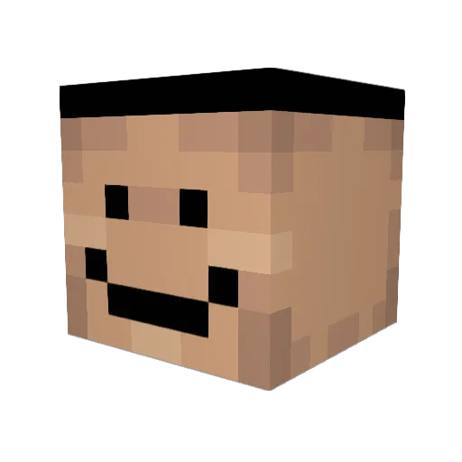 Jimvl Minecraft avatar head, 3D render