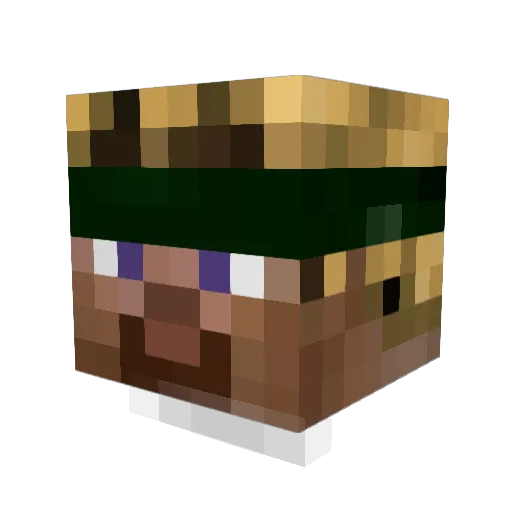 Jimzeel Minecraft avatar head, 3D render