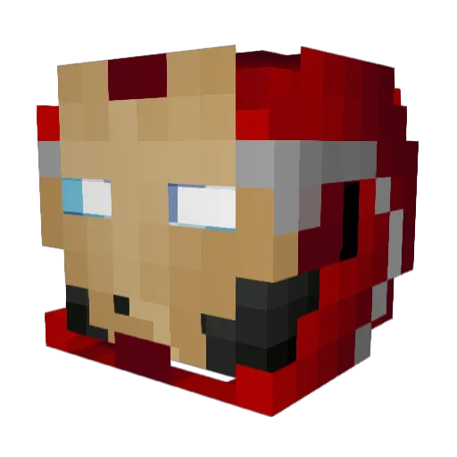 Jin050420 Minecraft avatar head, 3D render