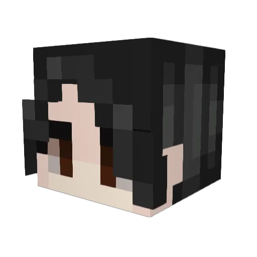 Jin2H Minecraft avatar head, 3D render