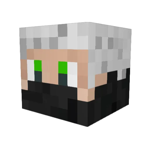 Jin666 Minecraft avatar head, 3D render