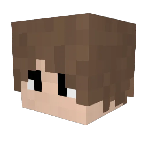 JinBuu Minecraft avatar head, 3D render