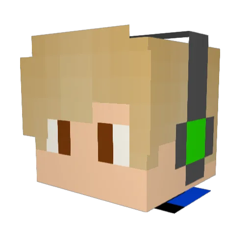JinFox02 Minecraft avatar head, 3D render