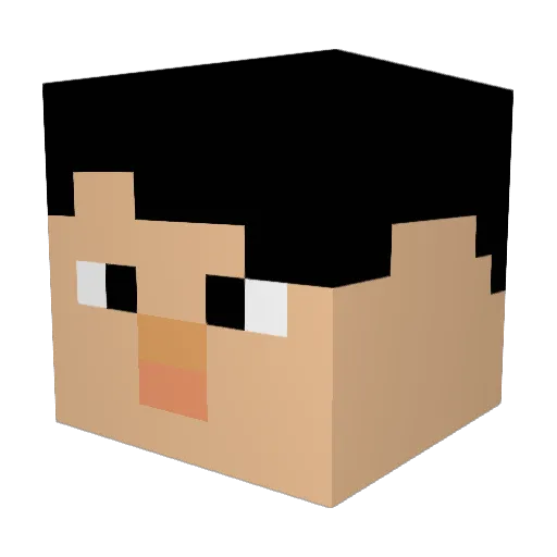 JinSpectre Minecraft avatar head, 3D render