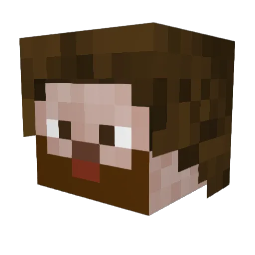JinTheDoge Minecraft avatar head, 3D render