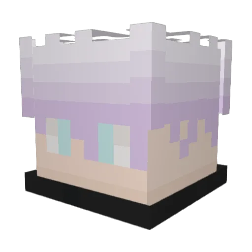 JinVonAstrea Minecraft avatar head, 3D render