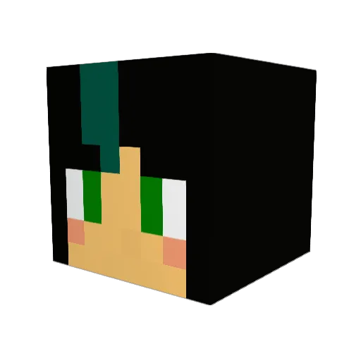 Jin_Soo_ Minecraft avatar head, 3D render