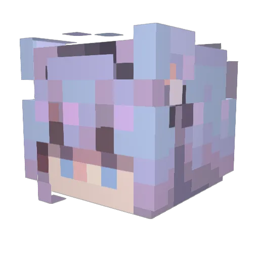 Jin_Ya Minecraft avatar head, 3D render