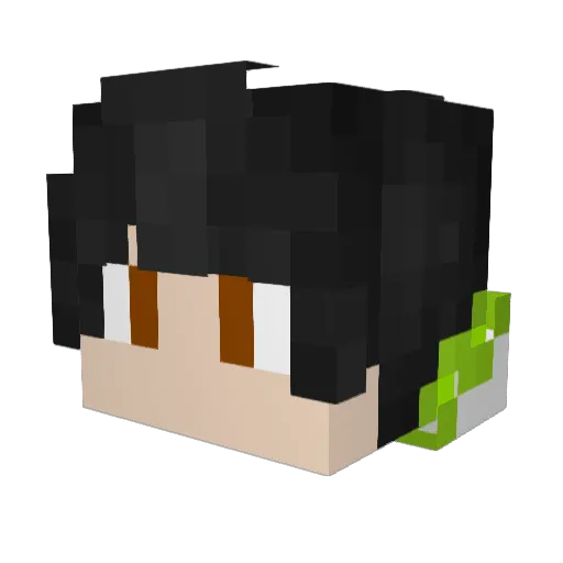 Jin_Zuan Minecraft avatar head, 3D render