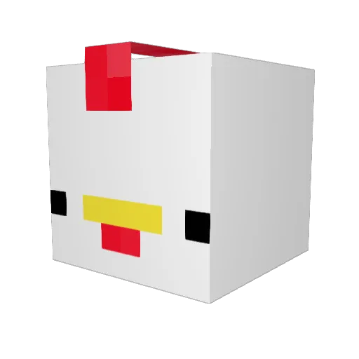 Jin__woo Minecraft avatar head, 3D render