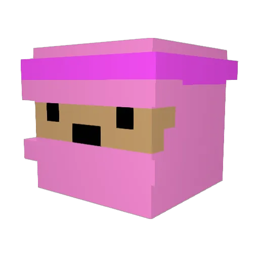 Jin_elo Minecraft avatar head, 3D render