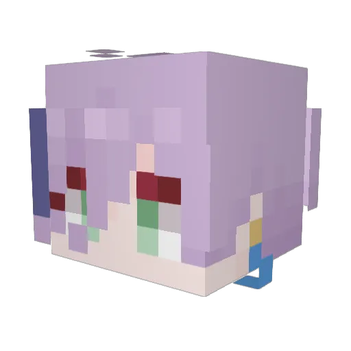 JinaGun Minecraft avatar head, 3D render
