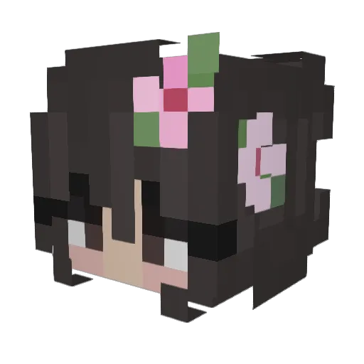 Jinaichu Minecraft avatar head, 3D render