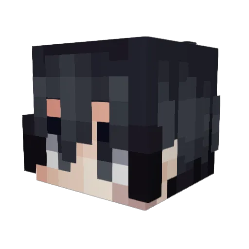 Jinch Minecraft avatar head, 3D render