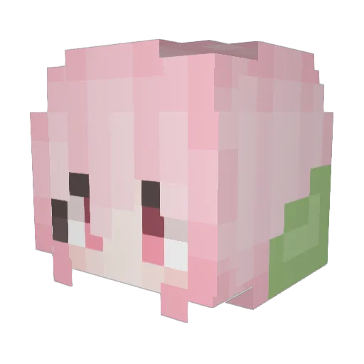Jinczz Minecraft avatar head, 3D render