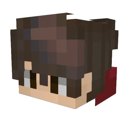 Jindra8 Minecraft avatar head, 3D render