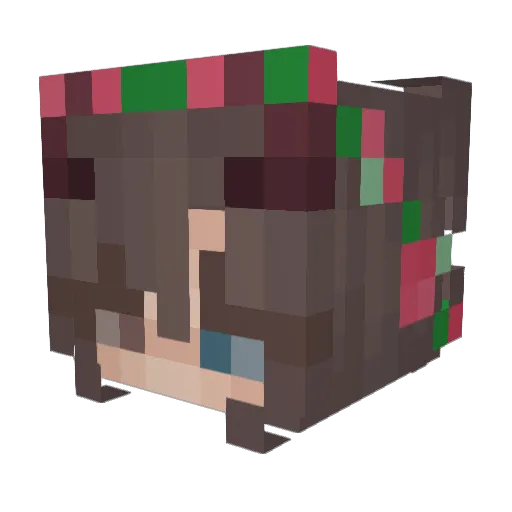 Jinea Minecraft avatar head, 3D render