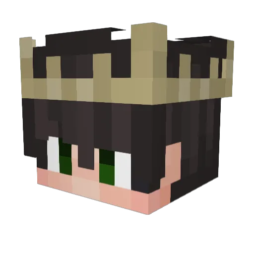 Jinetito Minecraft avatar head, 3D render