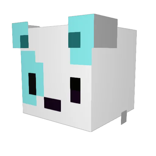 Jing011 Minecraft avatar head, 3D render