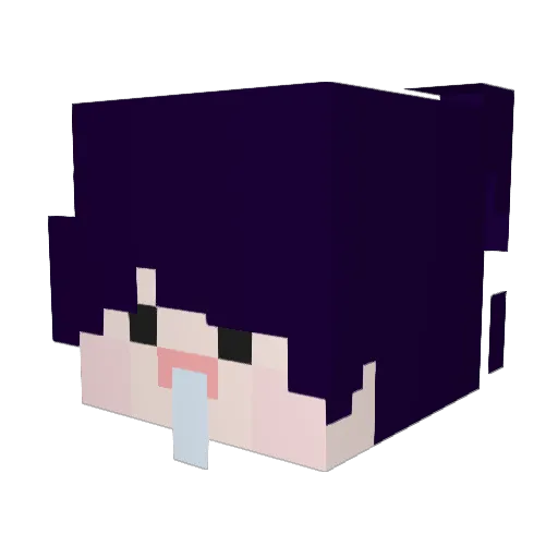 JingPia Minecraft avatar head, 3D render