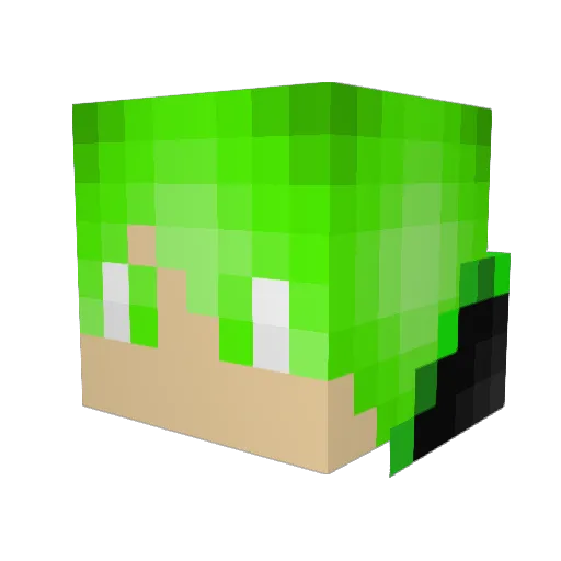 Jing_Jie Minecraft avatar head, 3D render