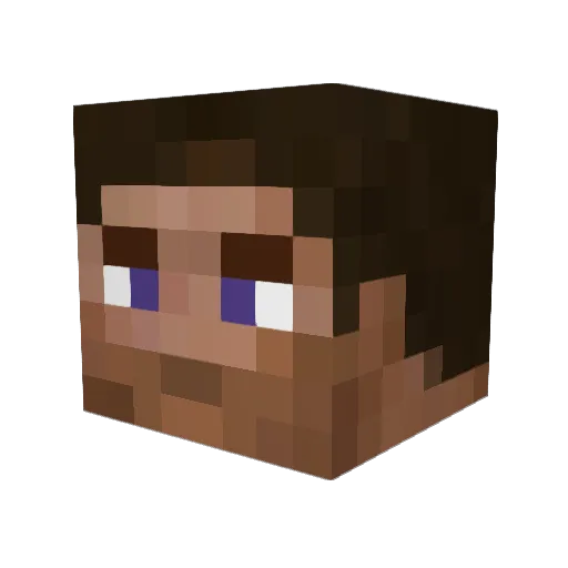 JingleJoy Minecraft avatar head, 3D render