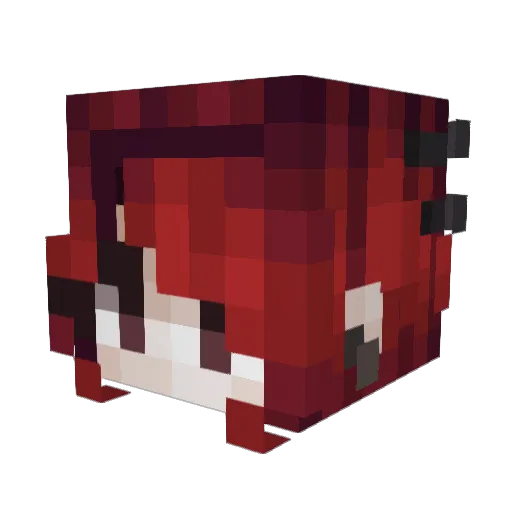 Jingliu0129 Minecraft avatar head, 3D render