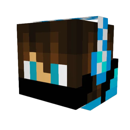 Jingliu36 Minecraft avatar head, 3D render