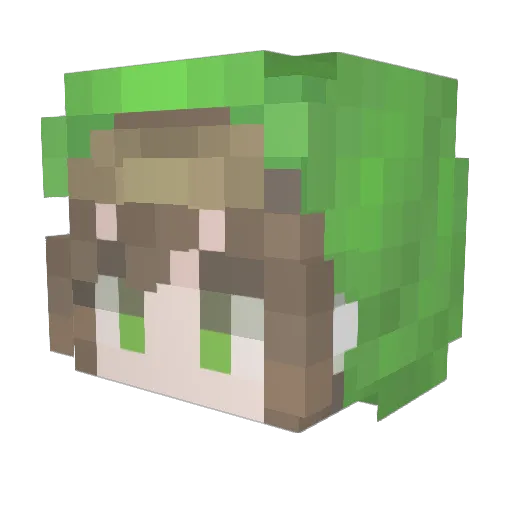 Jingxi_ Minecraft avatar head, 3D render