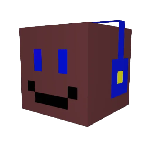 Jinhon Minecraft avatar head, 3D render