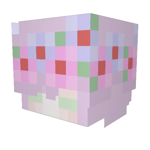 Jini04 Minecraft avatar head, 3D render