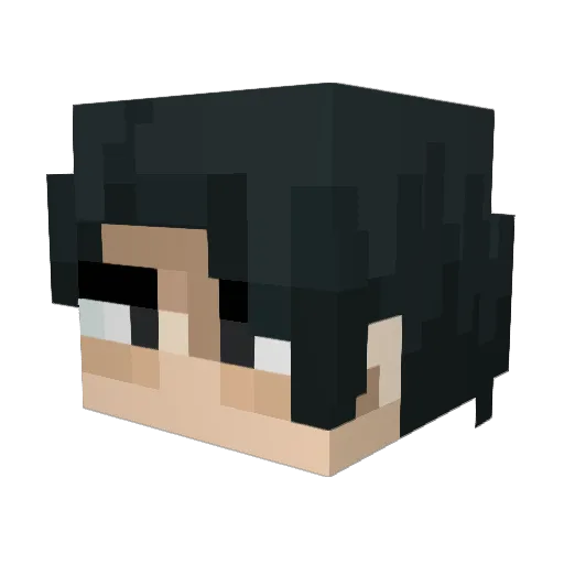Jini27 Minecraft avatar head, 3D render