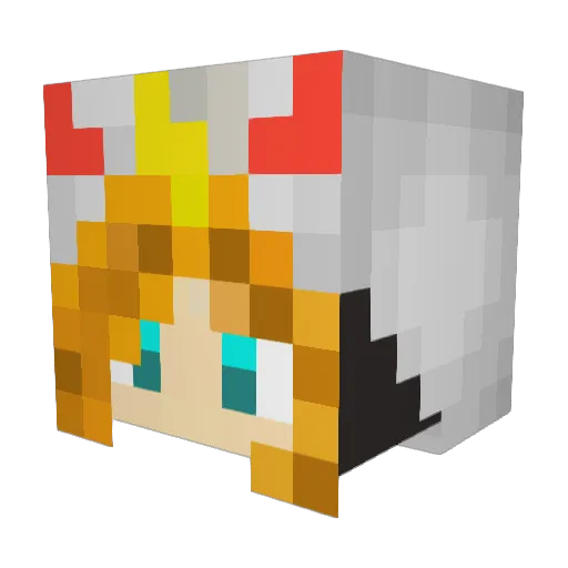 Jinivus007 Minecraft avatar head, 3D render